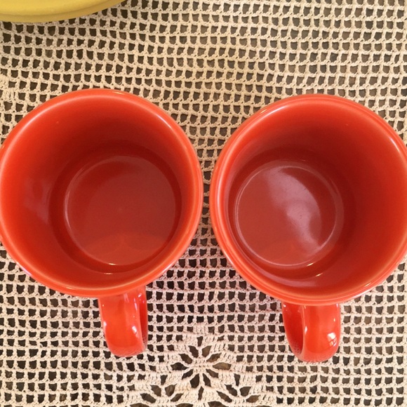 2 Fiesta Dinnerware Poppy Java Mugs Lead-Free Coffee Tea Chocolate Mugs 12 oz - Picture 4 of 8